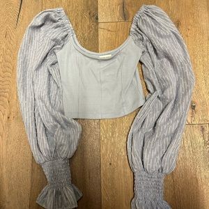 This is a size XS blue top from urban outfitters that is great and comfortable